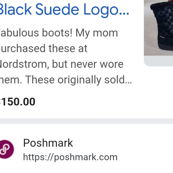 COACH $150 Tuesday Black Monogram Boot's Size 10 in Length - Picture 2 of 8